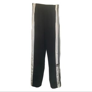 ADIDAS Black Snap Track Pants - SIZE XS